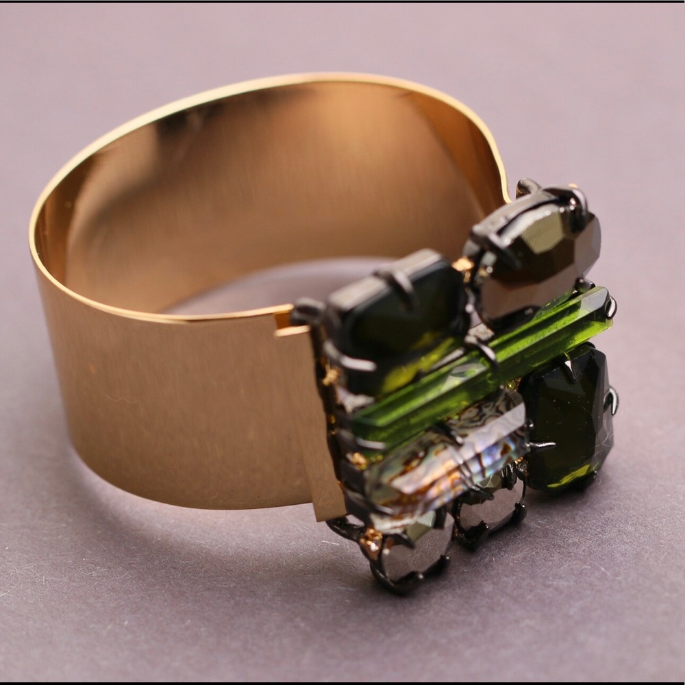 Alexis Bittar Modern Gold Stones Bracelet